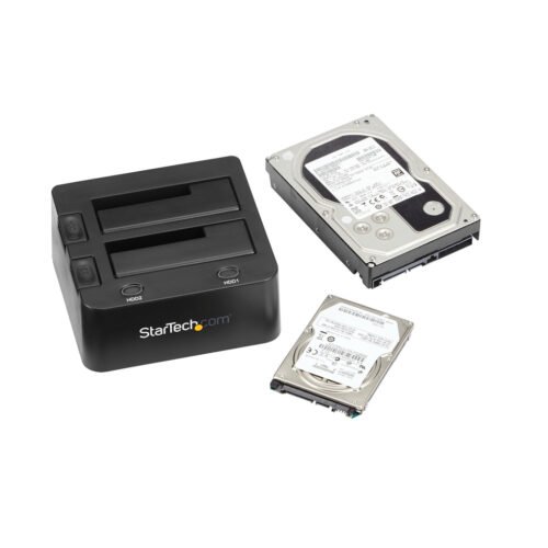 StarTech.com Dual-Bay USB 3.0 to SATA Hard Drive Docking Station, USB Hard Drive Dock, External 2.5/3.5" SATA I/II/III SSD/HDD - Image 7