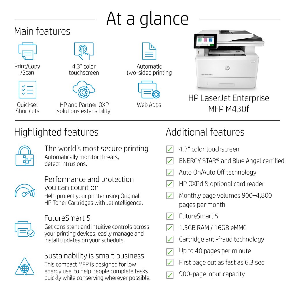 HP LaserJet Enterprise MFP M430f - Image 9