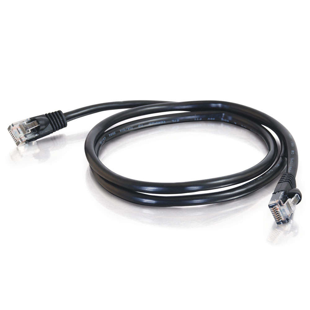 C2G 1m Cat5e Booted Unshielded (UTP) Network Patch Cable - Black - Image 2