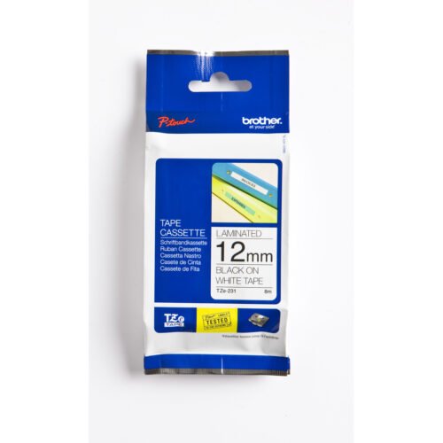 Brother TZE-231 label-making tape Black on white - Image 2