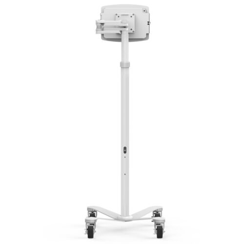 Compulocks iPad mini 8.3" Space Enclosure Medical Rolling Cart Extended White - Image 2