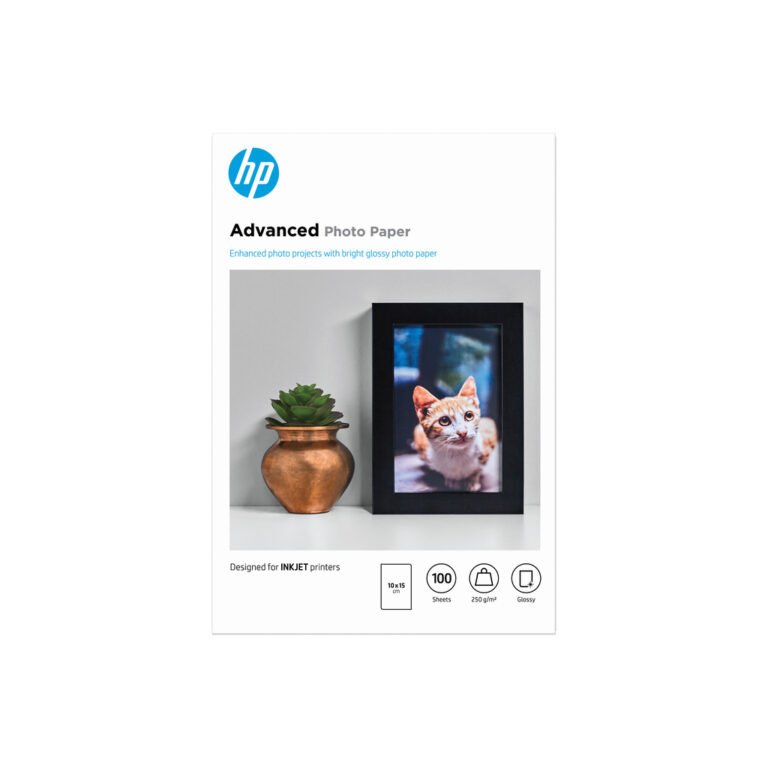 HP Advanced Photo Paper, Glossy, 250 g/m2, 10 x 15 cm (101 x 152 mm), 100 sheets