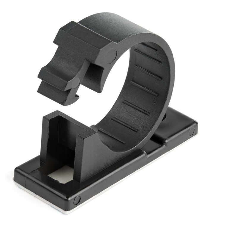 StarTech.com 100 Adhesive Cable Management Clips Black - Network/Ethernet/Office Desk/Computer Cord Organizer - Sticky Cable/Wi