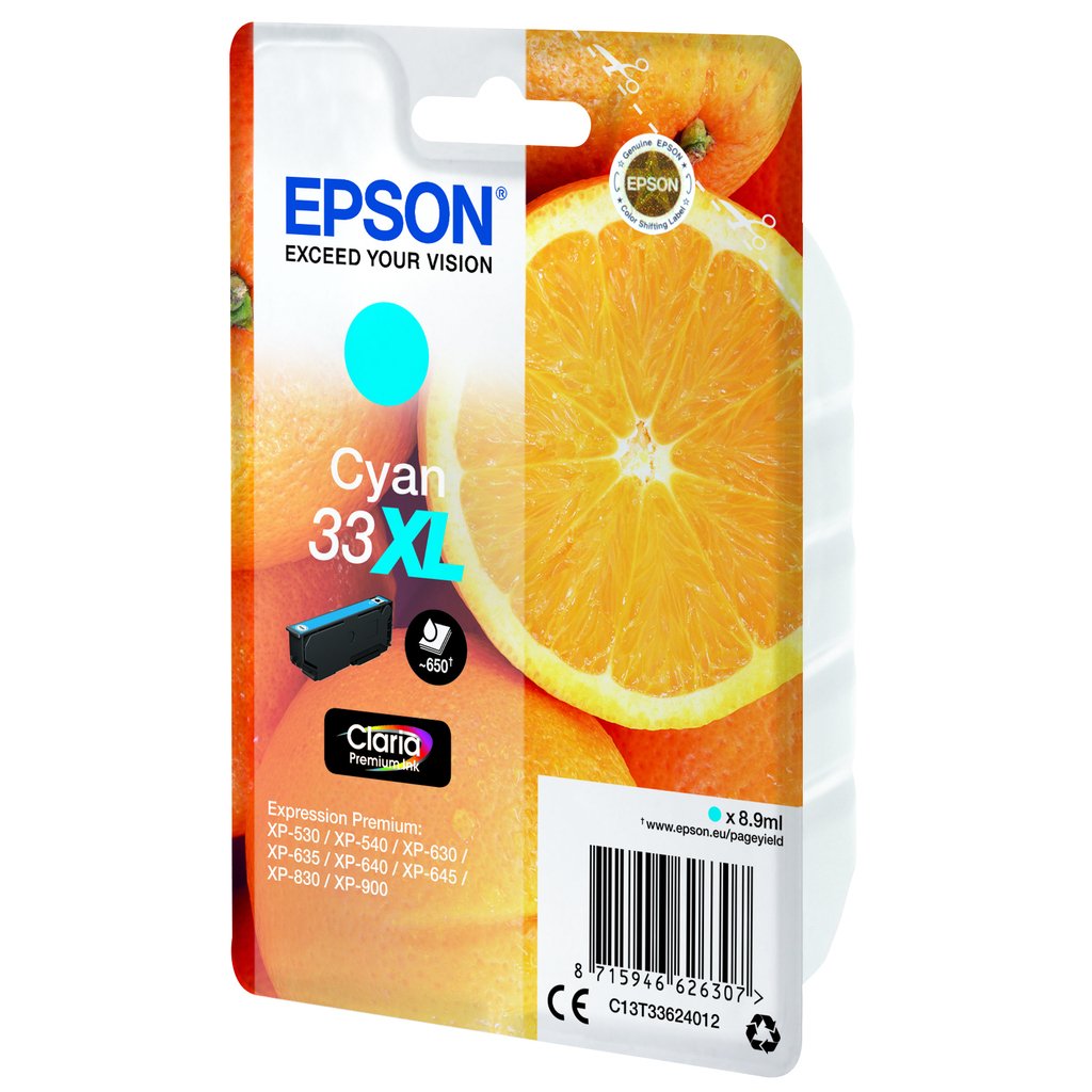 Epson Oranges Singlepack Cyan 33XL Claria Premium Ink - Image 4