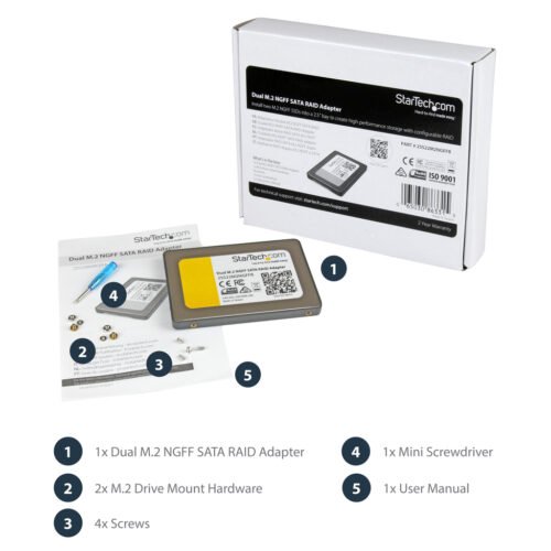 StarTech.com Dual M.2 NGFF SATA Adapter with RAID - Image 8