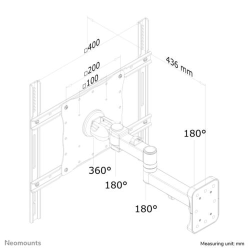 Neomounts FPMA-W960 Monitor/TV mount wall 23-52" - full motion - Image 2