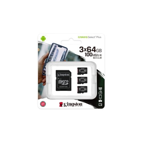 Kingston Technology 64GB micSDXC Canvas Select Plus 100R A1 C10 Three Pack + Single ADP - Image 3