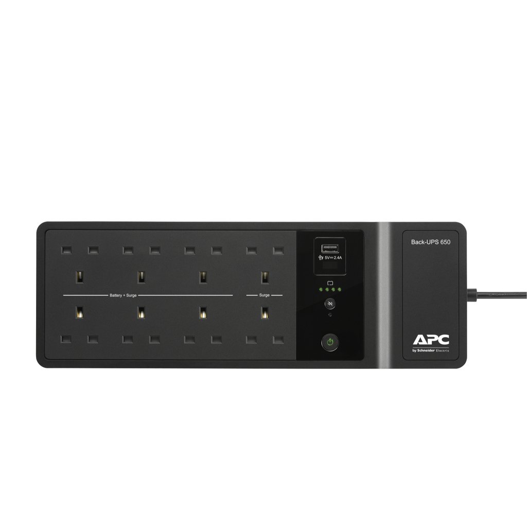 APC Back-UPS, 650VA/400W Floor/Wall Mount, 230V, 8x British BS1363A outlets, USB Type A Port, User Replaceable Battery - Image 3