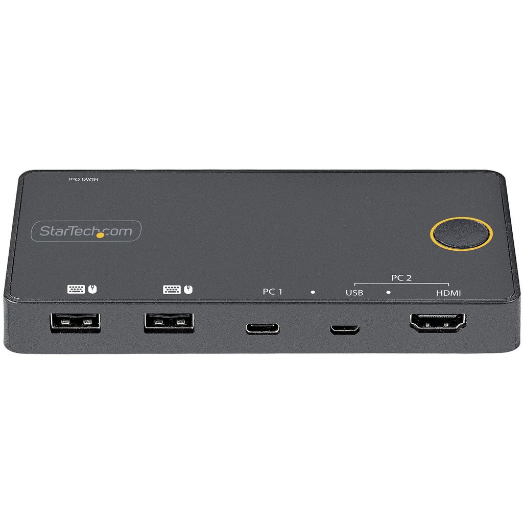StarTech.com 2 Port Hybrid USB-A + HDMI & USB-C KVM Switch - Single 4K 60Hz HDMI 2.0 Monitor - Compact Desktop and/or Laptop HD - Image 8