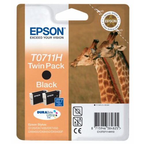Epson Giraffe Twinpack Black T0711H DURABrite Ultra Ink - Image 2
