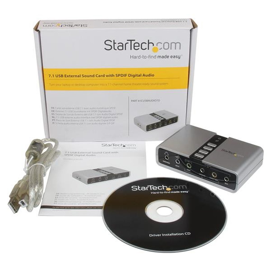 StarTech.com 7.1 USB Audio Adapter External Sound Card with SPDIF Digital Audio - Image 6
