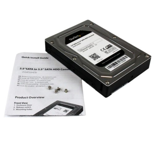 StarTech.com 2.5” to 3.5” SATA Aluminum Hard Drive Adapter Enclosure with SSD / HDD Height up to 12.5mm - Image 3