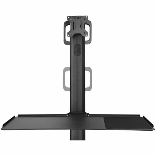 StarTech.com Mobile Workstation Cart with Monitor Mount, CPU/PC Holder, Keyboard Tray - Ergonomic Height Adjustable Desktop Com - Image 5