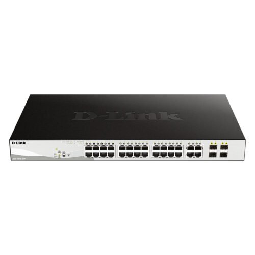 D-Link 24-Port Gigabit PoE Smart Managed Switch with 4 x Combo 1000BaseT/Mini-GBIC SFP ports - Image 3
