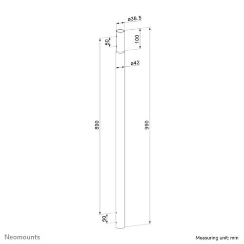 Neomounts ACL25-500BL Extension pole beamer ceiling mount - h 89 cm - Image 11