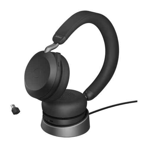 Jabra Evolve2 75 - USB-C UC with Desk Stand - Black - Image 4