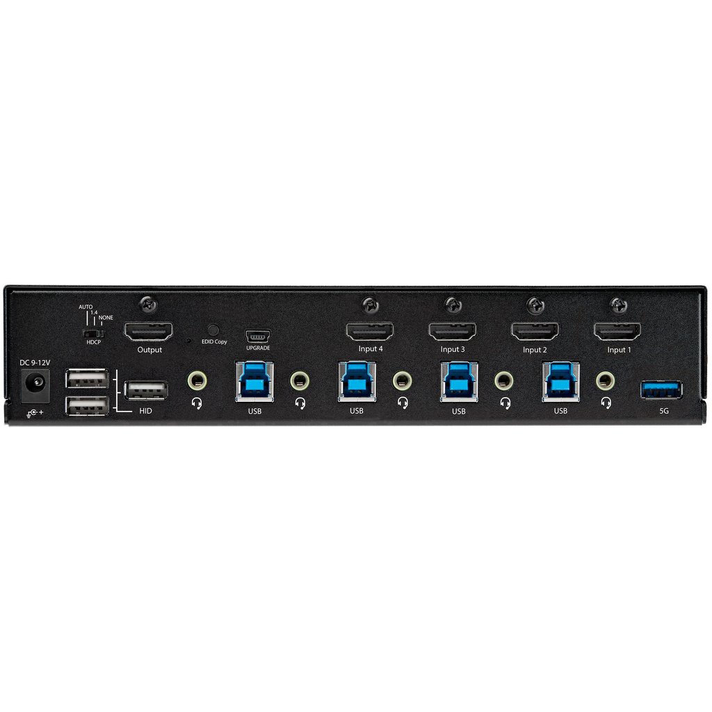 StarTech.com 4 Port HDMI KVM Switch - Single Monitor 4K 60Hz Ultra HD HDR - Desktop HDMI 2.0 KVM Switch with 2 Port USB 3.0 Hub - Image 4