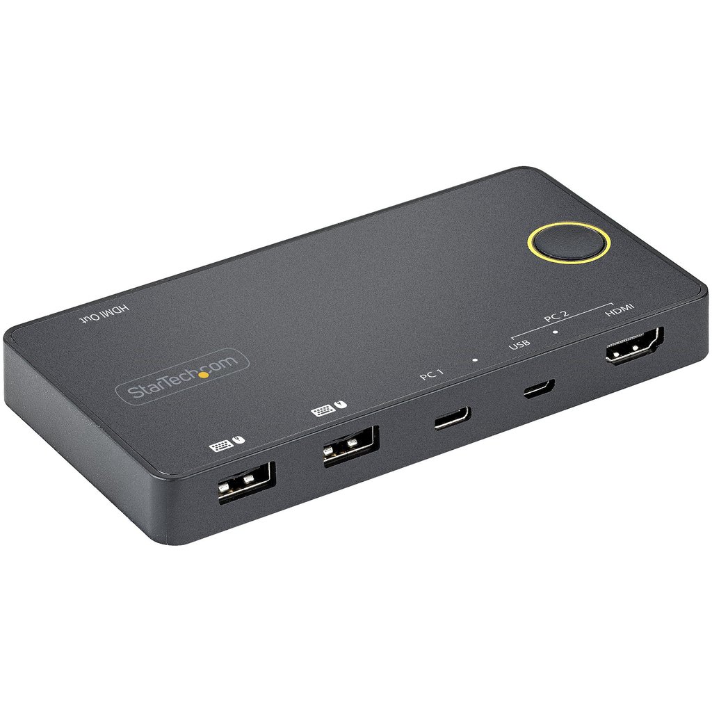 StarTech.com 2 Port Hybrid USB-A + HDMI & USB-C KVM Switch - Single 4K 60Hz HDMI 2.0 Monitor - Compact Desktop and/or Laptop HD - Image 12