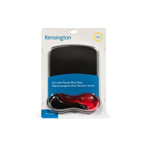 Kensington Duo Gel Mouse Pad with Integrated Wrist Support - Red/Black - Image 2