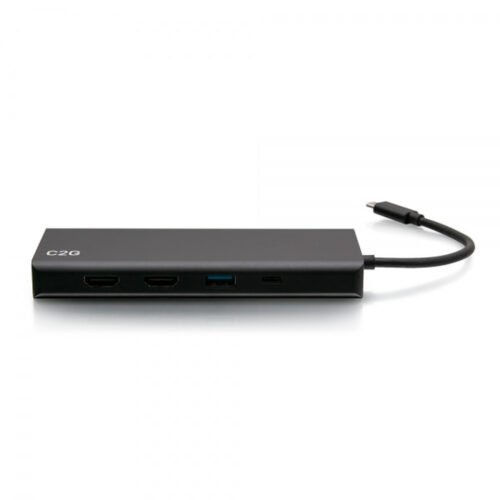 C2G USB-C® 9-in-1 Dual Display Docking Station with HDMI®, Ethernet, USB, 3.5mm Audio and Power Delivery up to 60W - - Image 4