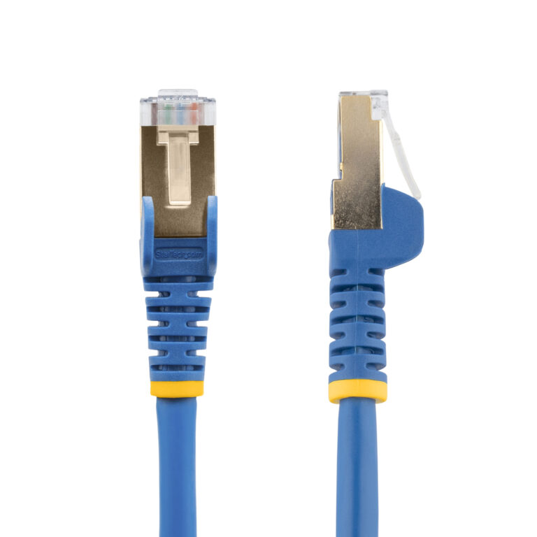 StarTech.com 2m CAT6a Ethernet Cable - 10 Gigabit Shielded Snagless RJ45 100W PoE Patch Cord - 10GbE STP Network Cable w/Strain