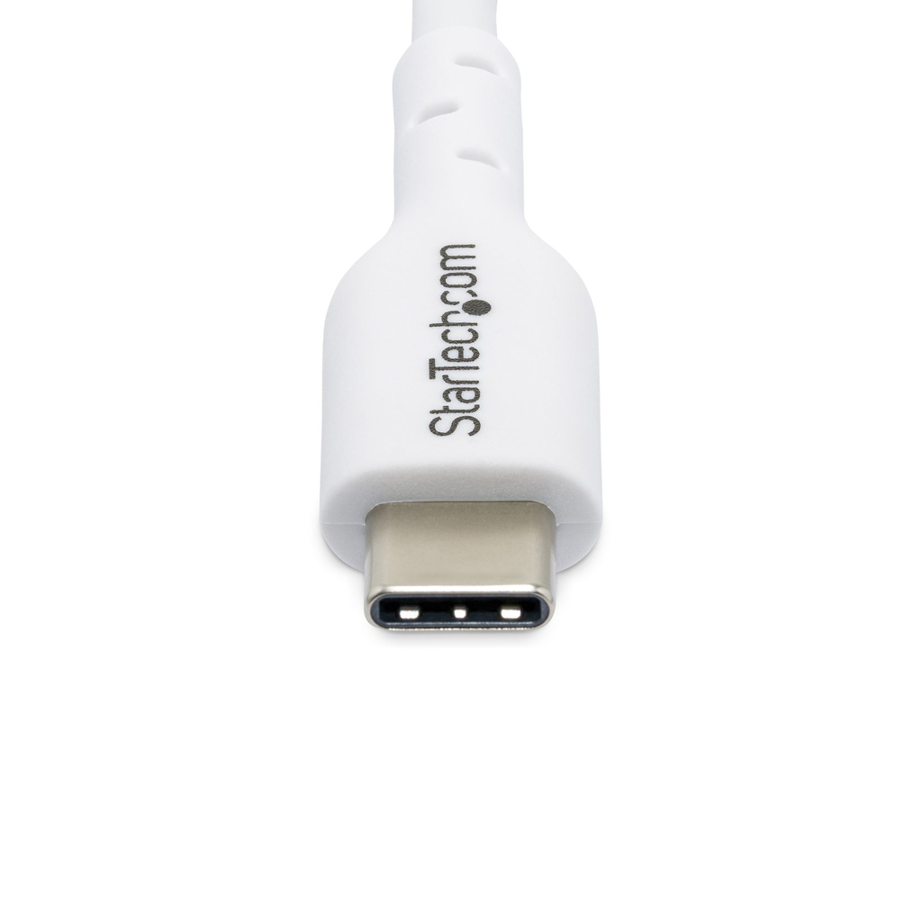 StarTech.com 3m (9.8ft) White USB-C Charging Cable, USB C Cable, USB 2.0 Type-C Laptop Charger Cord, 60W 3A Power Delivery, TPE - Image 6