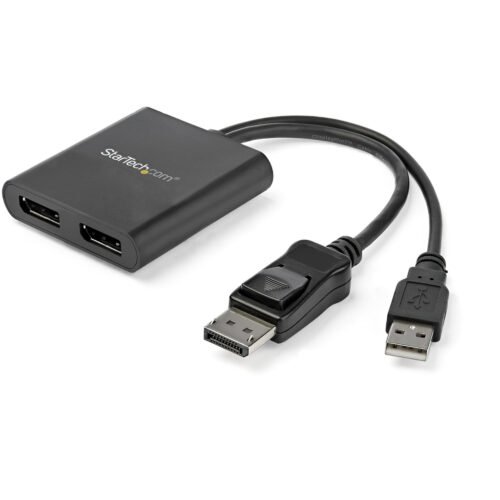 StarTech.com 2-Port Multi Monitor Adapter - DisplayPort 1.2 MST Hub - Dual 4K 30Hz or 1080p - USB Bus Powered - Video Splitter