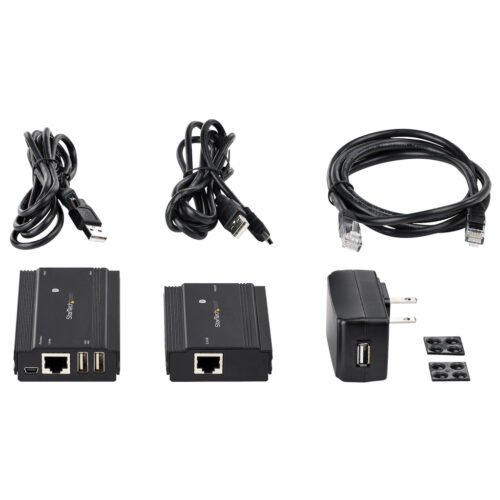 StarTech.com 4-Port USB 2.0 Extender Hub over Single CAT5e/CAT6 Ethernet Cable (RJ45) - 330ft (100m) - USB Extender Hub Adapter - Image 7