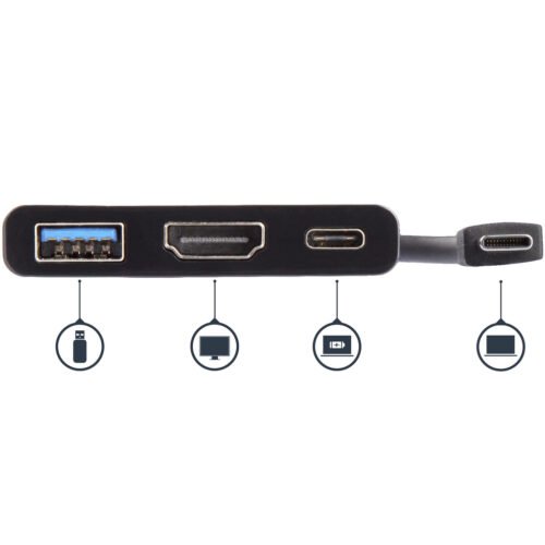 StarTech.com USB-C Multiport Adapter with HDMI - USB 3.0 Port - 60W PD - Black - Image 11