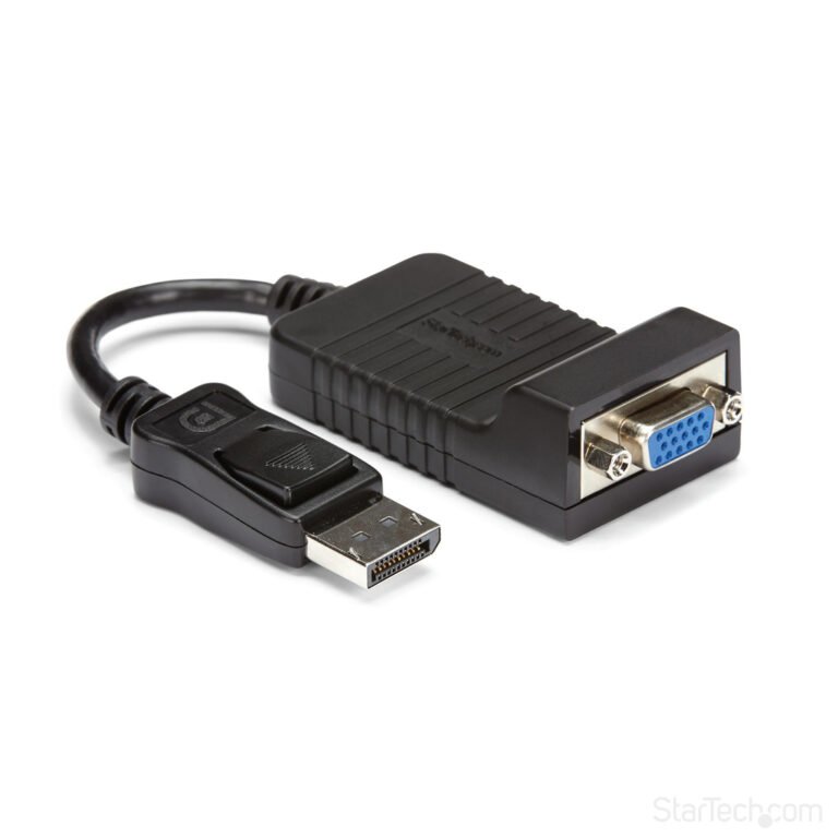 StarTech.com DisplayPort to VGA Adapter - Active DP to VGA Converter - 1080p Video - Durable - DP/DP++ Source to VGA Monitor Ca