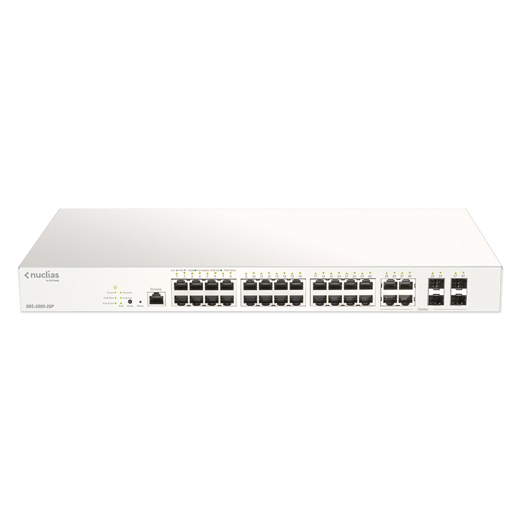 D-Link 28-Port Gigabit PoE+ Nuclias Smart Managed Switch including 4x 1G Combo Ports, 193W - Image 3