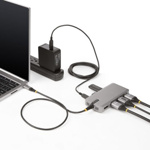 StarTech.com USB-C Triple Monitor Multiport Adapter, Dual 4K 60Hz + 4K 30Hz HDMI & DisplayPort, 3-Port USB 10Gbps Hub, 100W PD - Image 11