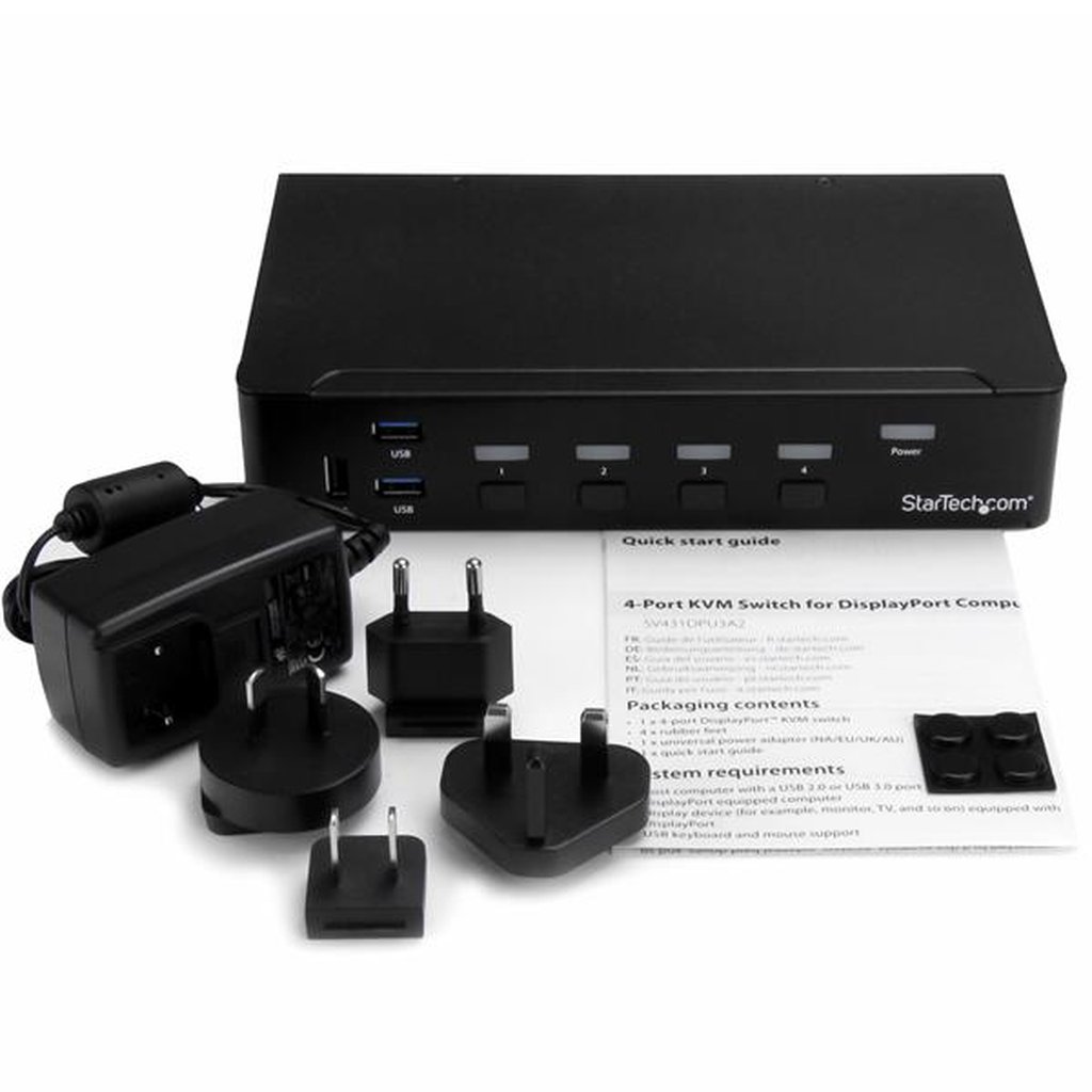 StarTech.com 4-Port DisplayPort KVM Switch - USB 3.0 - 4K 30Hz - Image 3