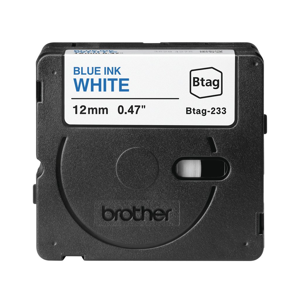 Brother BTAG-233 label-making tape Blue on white - Image 2