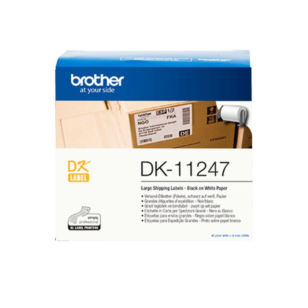 Brother DK-11247 label-making tape Black on white - Image 2