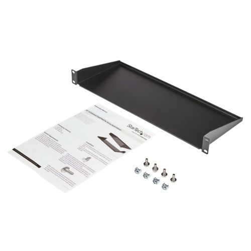 StarTech.com 1U Server Rack Shelf, Universal Rack Mount Cantilever Tray for 19" Network Equipment Rack/Cabinet, Heavy Duty Stee - Image 6