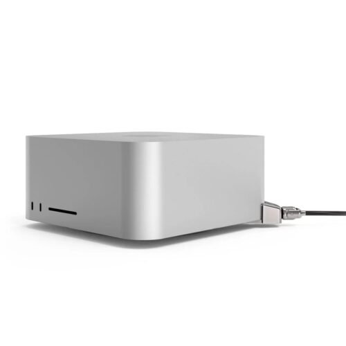 Compulocks Mac Studio Ledge Lock Adapter with Combination Cable Lock Silver - Image 7