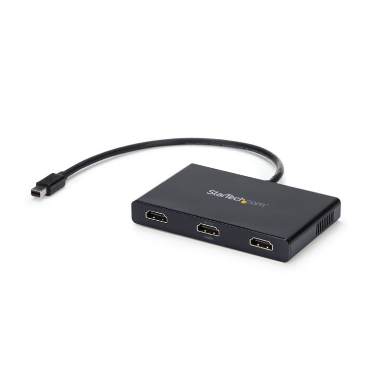 StarTech.com 3-Port Multi Monitor Adapter - Mini DisplayPort to HDMI MST Hub - Triple 1080p or Dual 4K 30Hz - Video Splitter fo