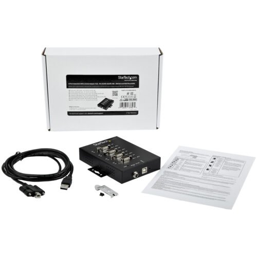 StarTech.com 4 Port Serial Hub USB to RS232/RS485/RS422 Adapter - Industrial USB 2.0 to DB9 Serial Converter Hub - IP30 Rated - - Image 2