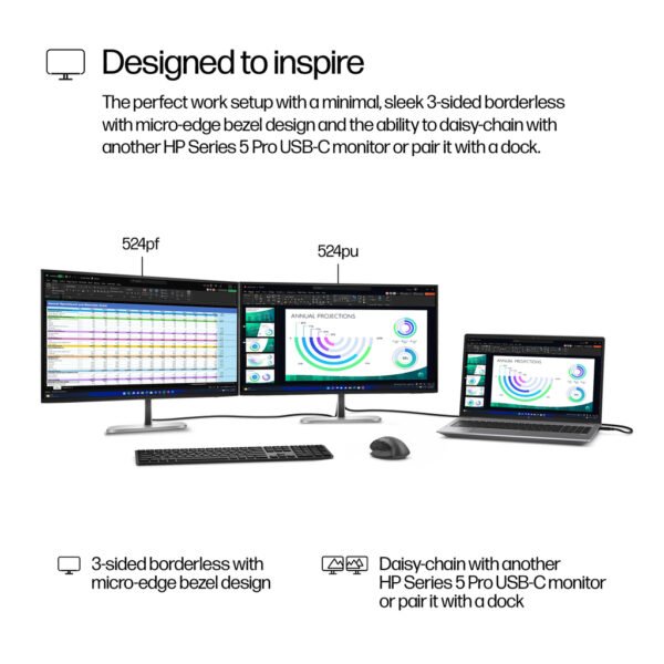 HP Series 5 Pro 23.8 inch FHD Monitor - 524pf - Image 8