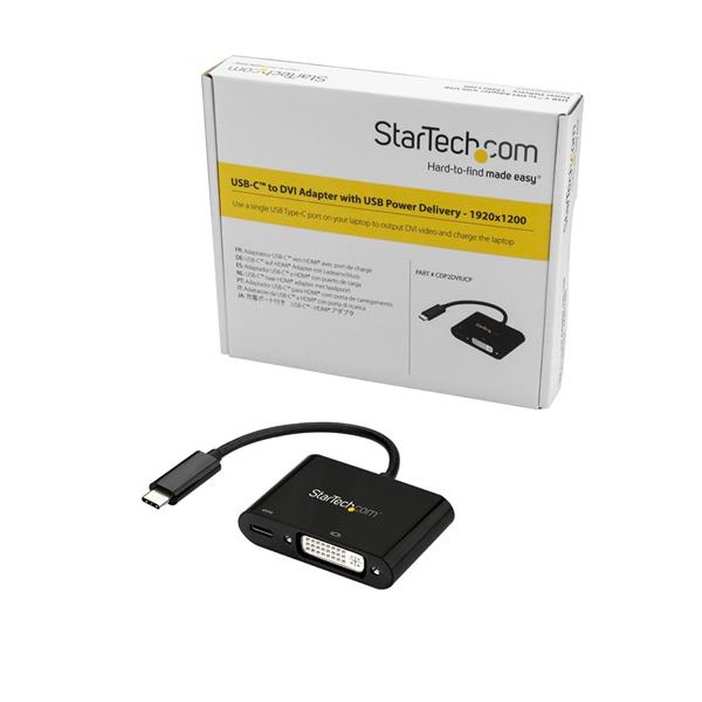 StarTech.com USB C to DVI Adapter with Power Delivery - 1080p USB Type-C to DVI-D Single Link Video Display Converter w/ Chargi - Image 2
