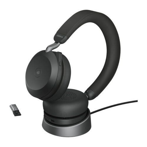 Jabra Evolve2 75 - USB-A MS Teams with Desk Stand - Black - Image 4