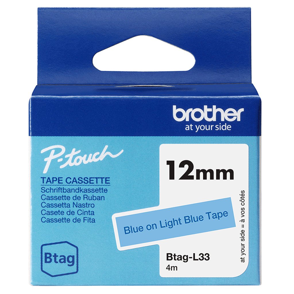 Brother BTAG-L33 label-making tape Blue on light blue