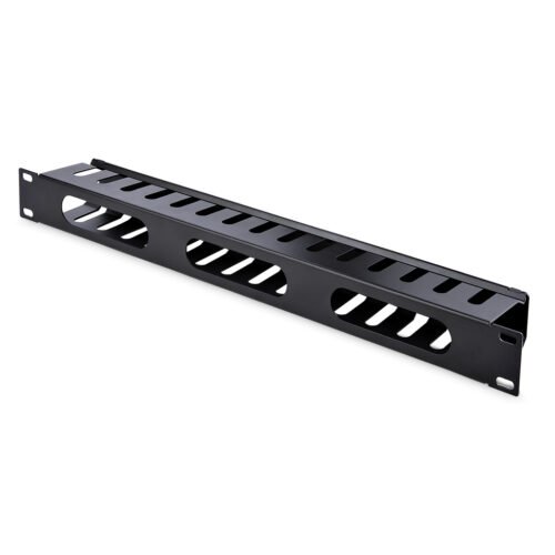 StarTech.com Horizontal 1U Server Rack Cable Management Finger Duct w/ Cover - 19" Network Rack Wire Duct Raceway Panel - Slott - Image 2