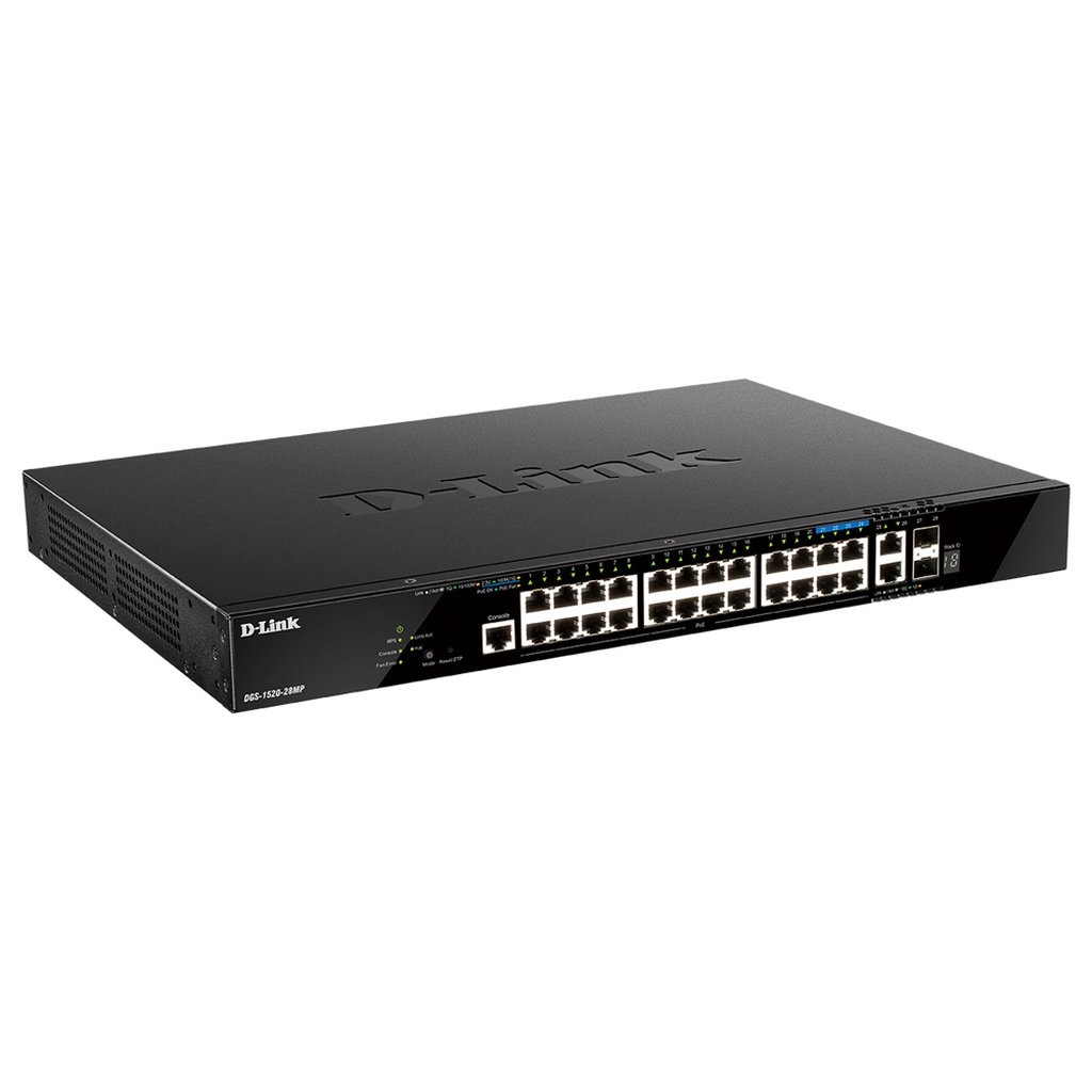 D-Link 28-Port Gigabit Stackable POE+ Smart Managed Switch with 2 x 10GBase-T & 2 x 10G SFP+ - Image 2