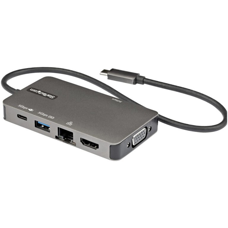 StarTech.com USB-C Multiport Adapter - USB-C to 4K 30Hz HDMI or 1080p VGA - USB Type-C Mini Dock w/ 100W Power Delivery Passthr
