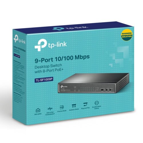 TP-Link 9-Port 10/100Mbps Desktop Switch with 8-Port PoE+ - Image 4