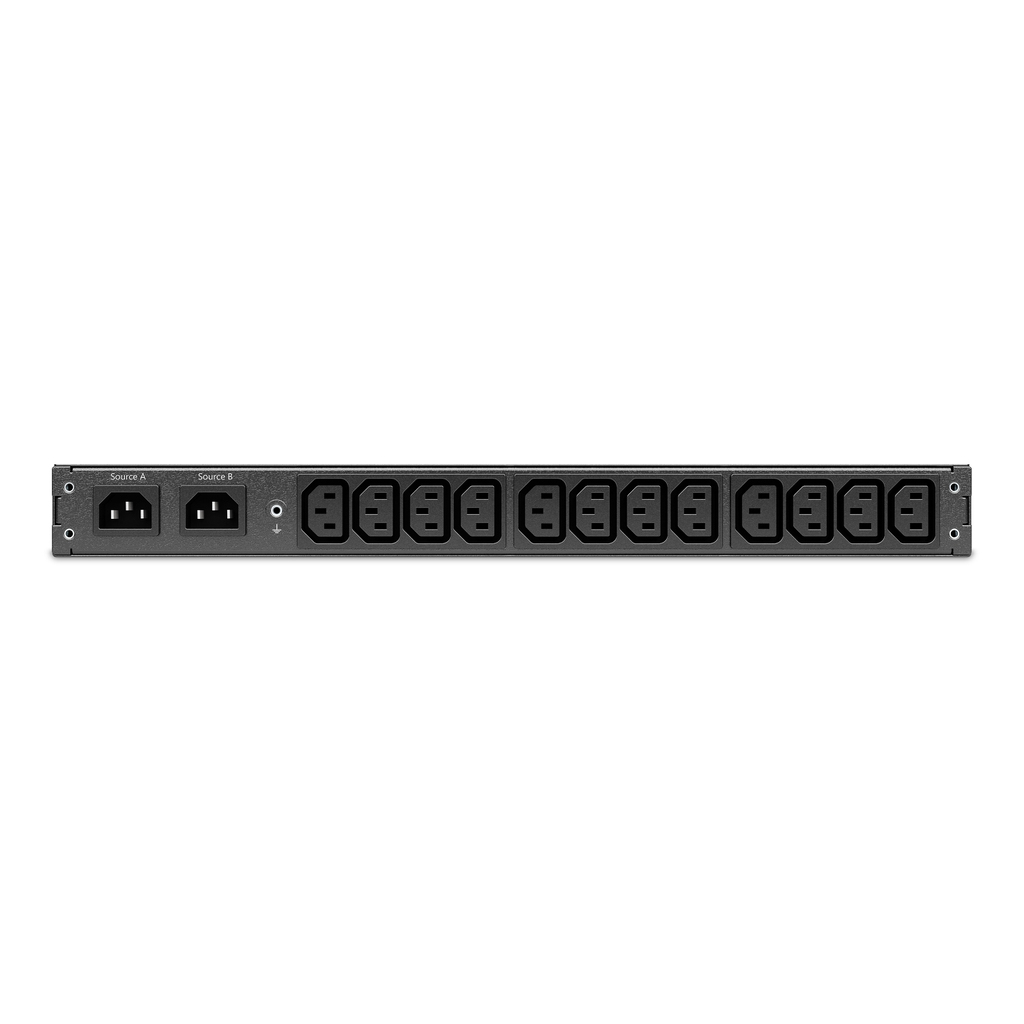 APC Netshelter Rack Automatic Transfer Switch, 1U, 10A, 230V, C14 IN, 12 C13 OUT, 50/60Hz - Image 2