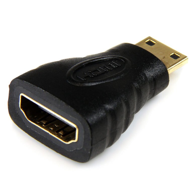 StarTech.com Mini HDMI to HDMI Adapter - 4K High Speed HDMI Adapter - 4K 30Hz Ultra HD High Speed HDMI Adapter - HDMI 1.4 - Gol