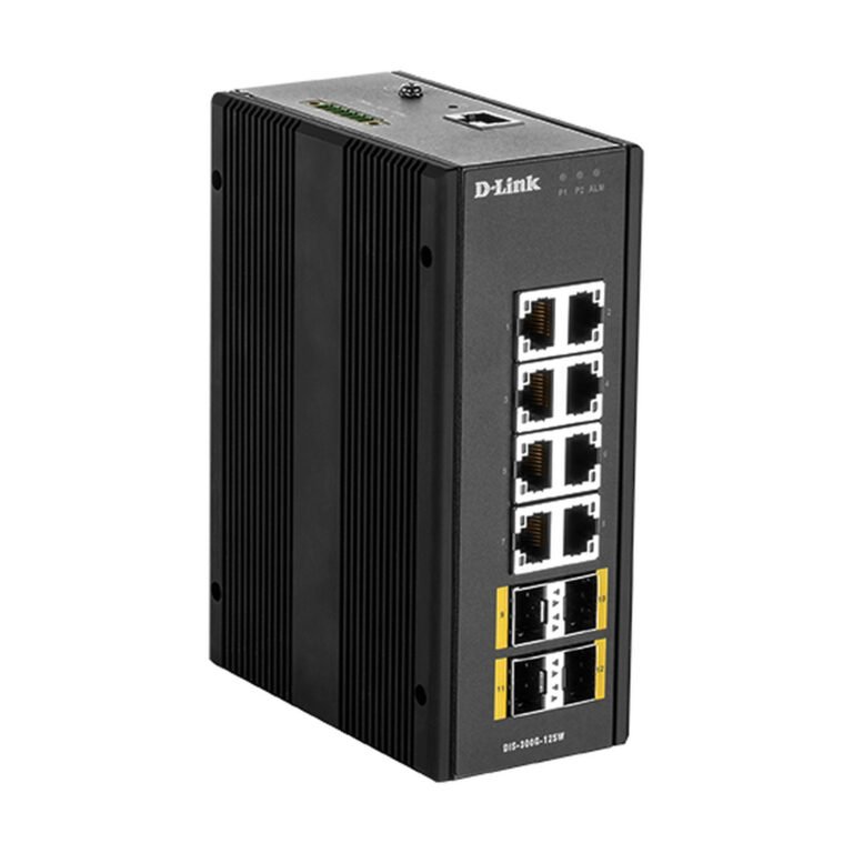 D-Link 12-Port L2 Managed Switch Switch with 8 x 10/100/1000BaseT(X) & 4 x 100/1000BaseSFP